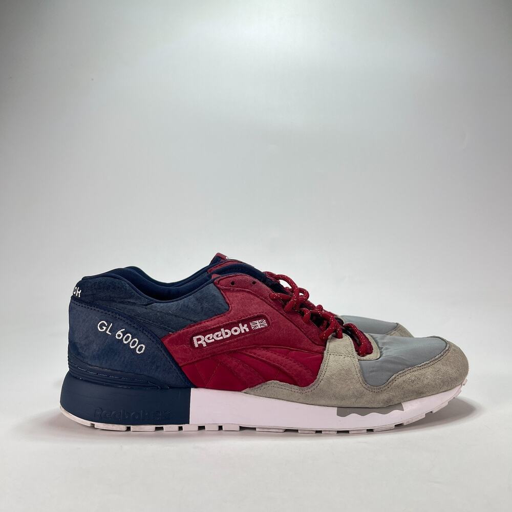 Reebok GL 6000 Maroon Navy Grey Retro Lifestyle Sneakers V69396 Men's Size 13